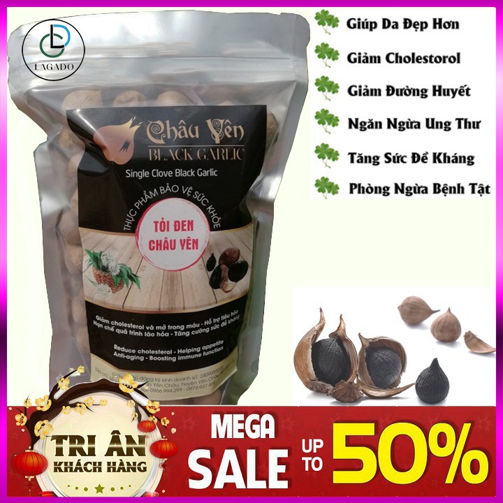 Tỏi đen Châu Yên túi 500g - Tỏi đen 100% lên men tự nhiên 90 ngày