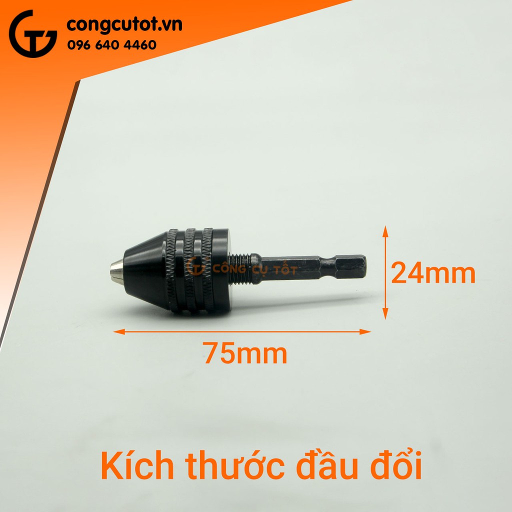 Đầu đổi máy khoan lục sang kẹp