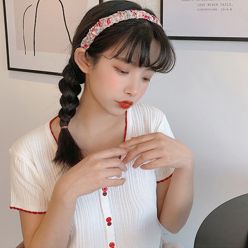 Kẹp Tóc Vải Voan Họa Tiết Hoa Phong Cách Hàn Quốc Xinh Xắn Cho Nữ