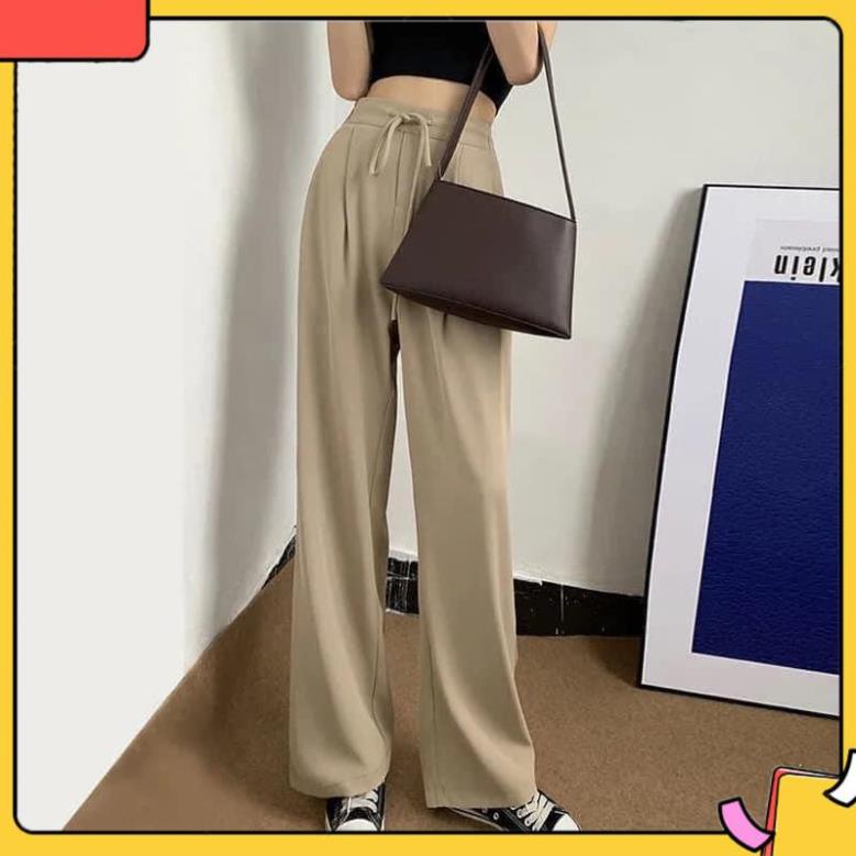QUẦN ỐNG RỘNG LƯNG CAO CHẤT TRƯỢT HOT TREND 2022