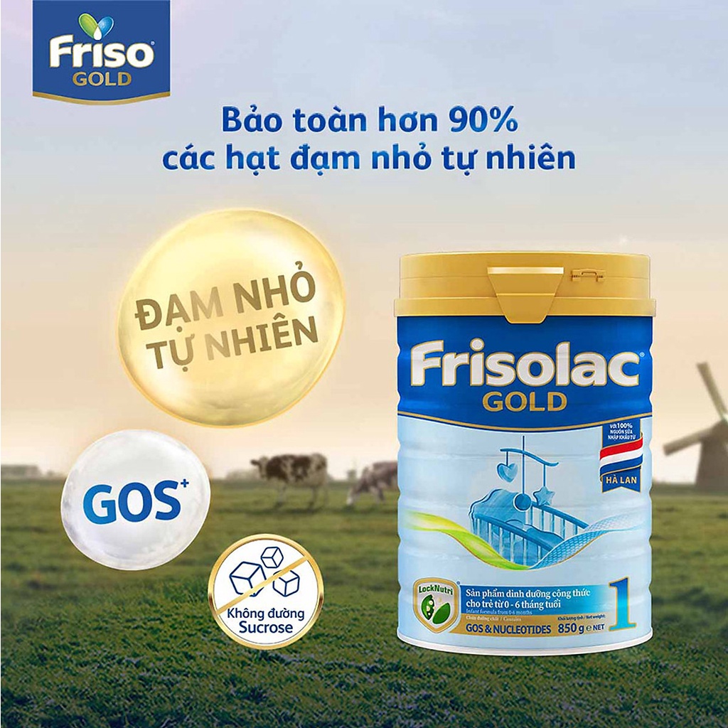 1 lon Sữa  Frisolac Gold 1 loại bột 850g