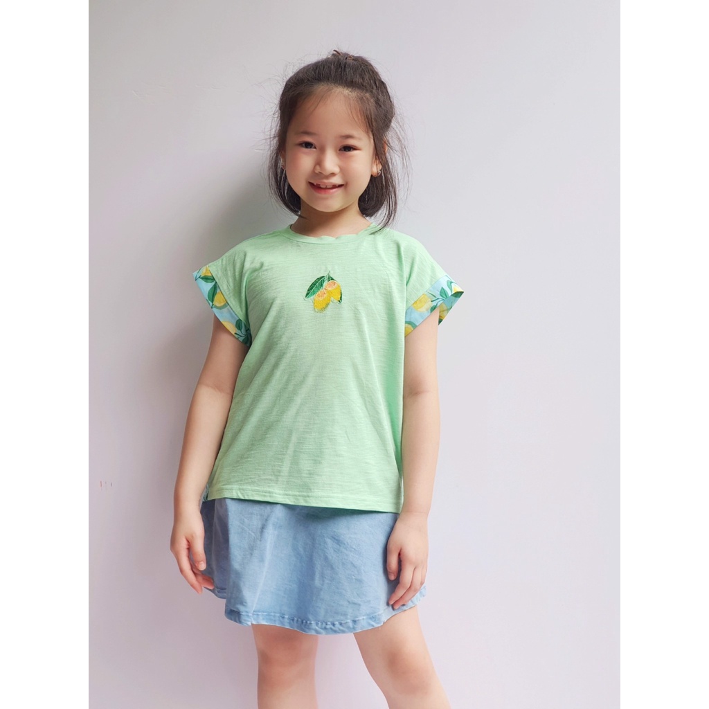 Áo thun Toto Heros cotton phối vải xanh/tím BG