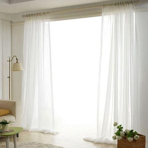 Rèm voan trắng lụa mềm tươi sáng Loại 1, rèm cửa sổ giá xưởng gốc (Lắp đặt tại Thanh Hóa) - V02