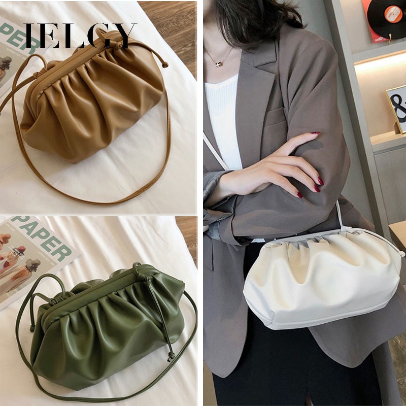 Túi tote IELGY đeo chéo xếp ly thời trang cho nữ