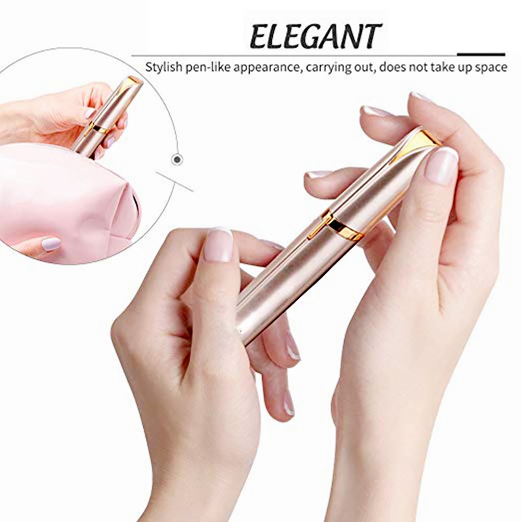 [Hàng mới về] Máy cạo lông mày điện tử hình thỏi son môi tiện dụng