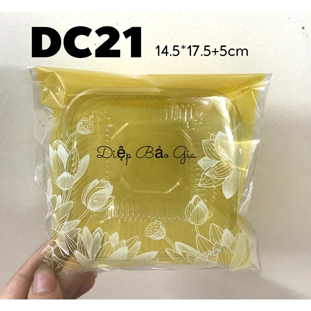 Khay túi trung thu Sen vàng DC21 dán miệng 100 chiếc.