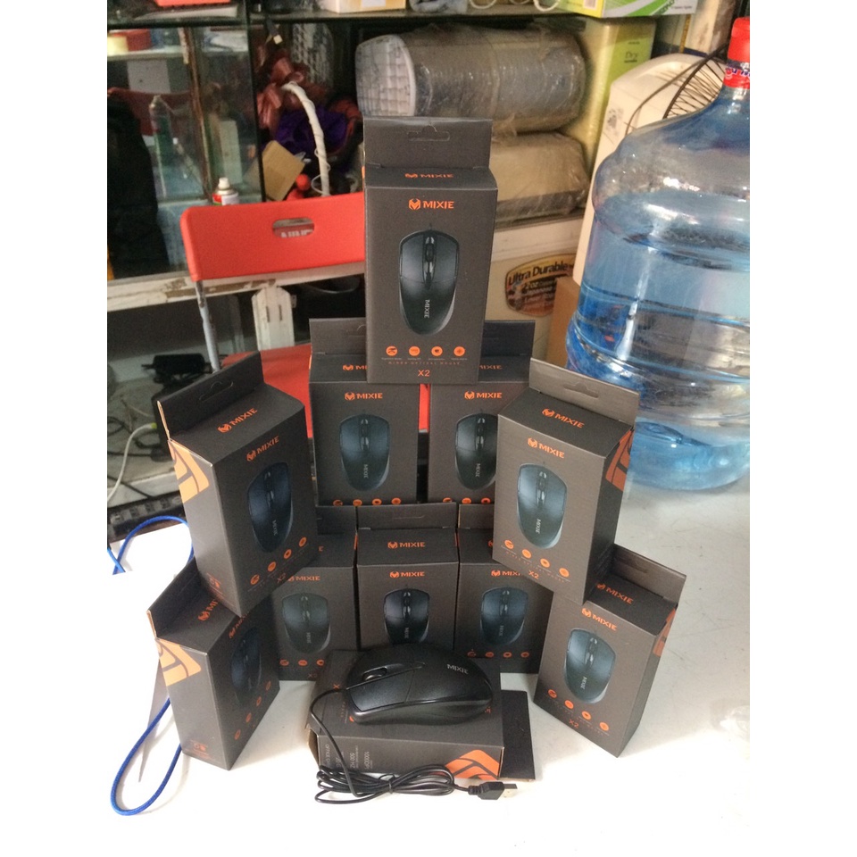 Chuột máy tính Mixie X2 có dây cho máy tính, latop chính hãng BH 12 tháng