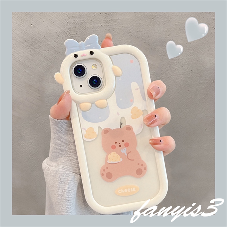 Ốp Điện Thoại Mềm Trong Suốt In Hình Gấu Hoạt Hình Dễ Thương Cho iPhone 14 13 12 11 Pro Max X XR Xs Max 8 7 6 6s Plus SE 2020