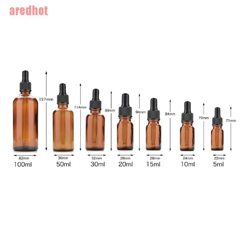 Chai Thủy Tinh Màu Hổ Phách Đựng Dung Dịch Nhỏ Mắt 5ml - 100ml