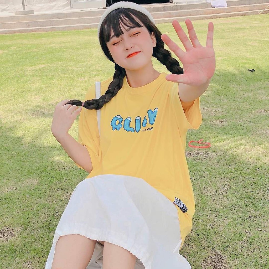 Áo Thun Tay Lỡ CLICK ICE CREAM Nhiều Màu Sắc Unisex Form Rộng
