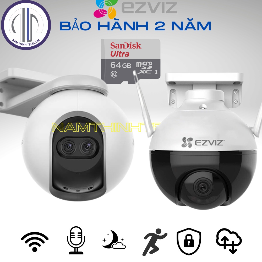 Camera ngoài trời EZVIZ C8W H8C C8PF xoay 360 độ, chống trộm đàm thoại 2 chiều
