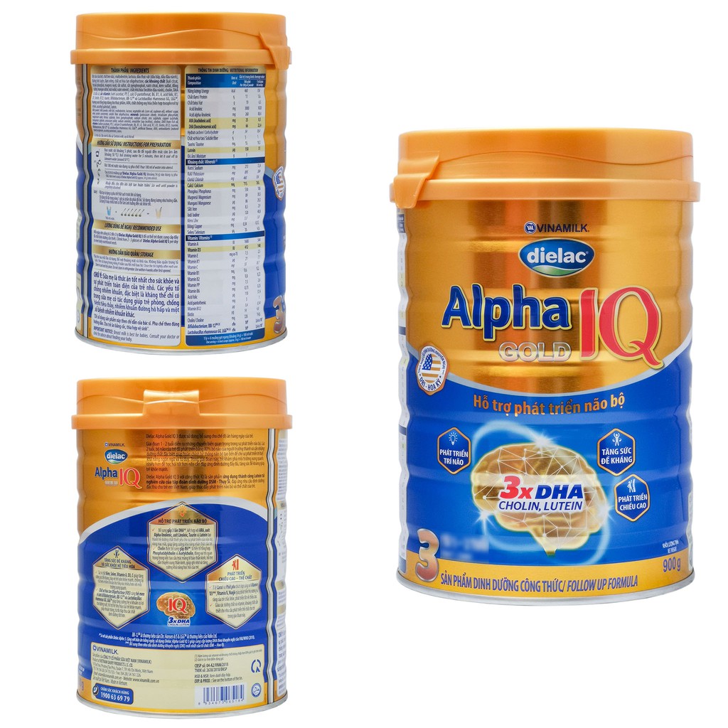 SỮA BỘT DIELAC ALPHA GOLD 1/2/3/4 850G