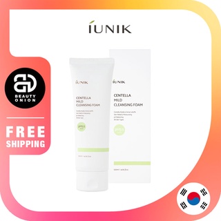 Sữa rửa mặt tạo bọt nhẹ nhàng IUNIK centella mild cleasing foam 120ml