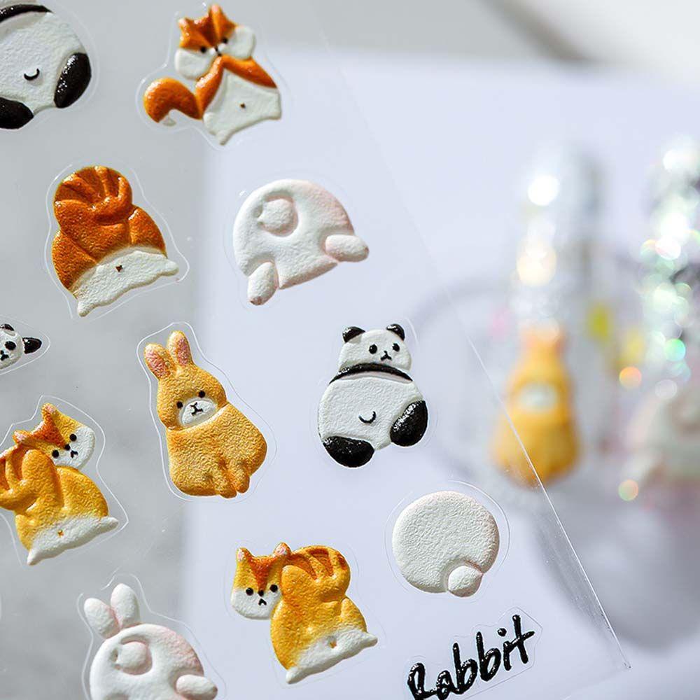 Miếng Dán Trang Trí Móng Tay Họa Tiết Gấu Trúc Hoạt Hình Dễ Thương