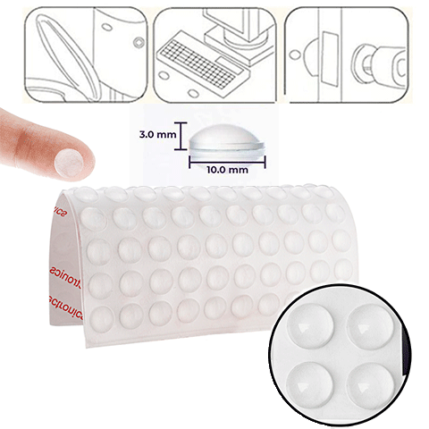 Set 50 miếng đệm cách âm giảm chấn làm bằng cao su cho cửa tủ/ ngăn kéo/ đồ thủy tinh