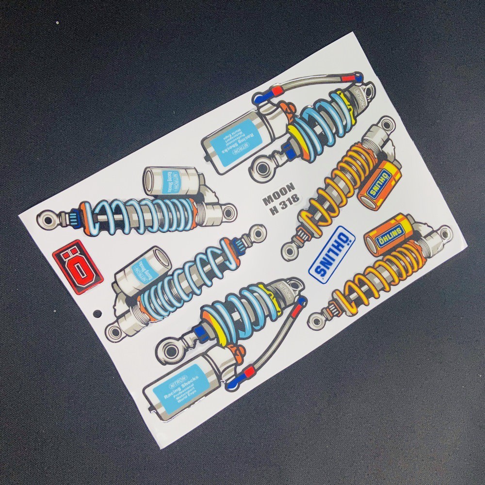 [mới về] Trọn bộ tem LOGO chữ hãng hoạt hình trang trí xe siêu ngộ nghĩnh, tem phũ keo ít bay màu