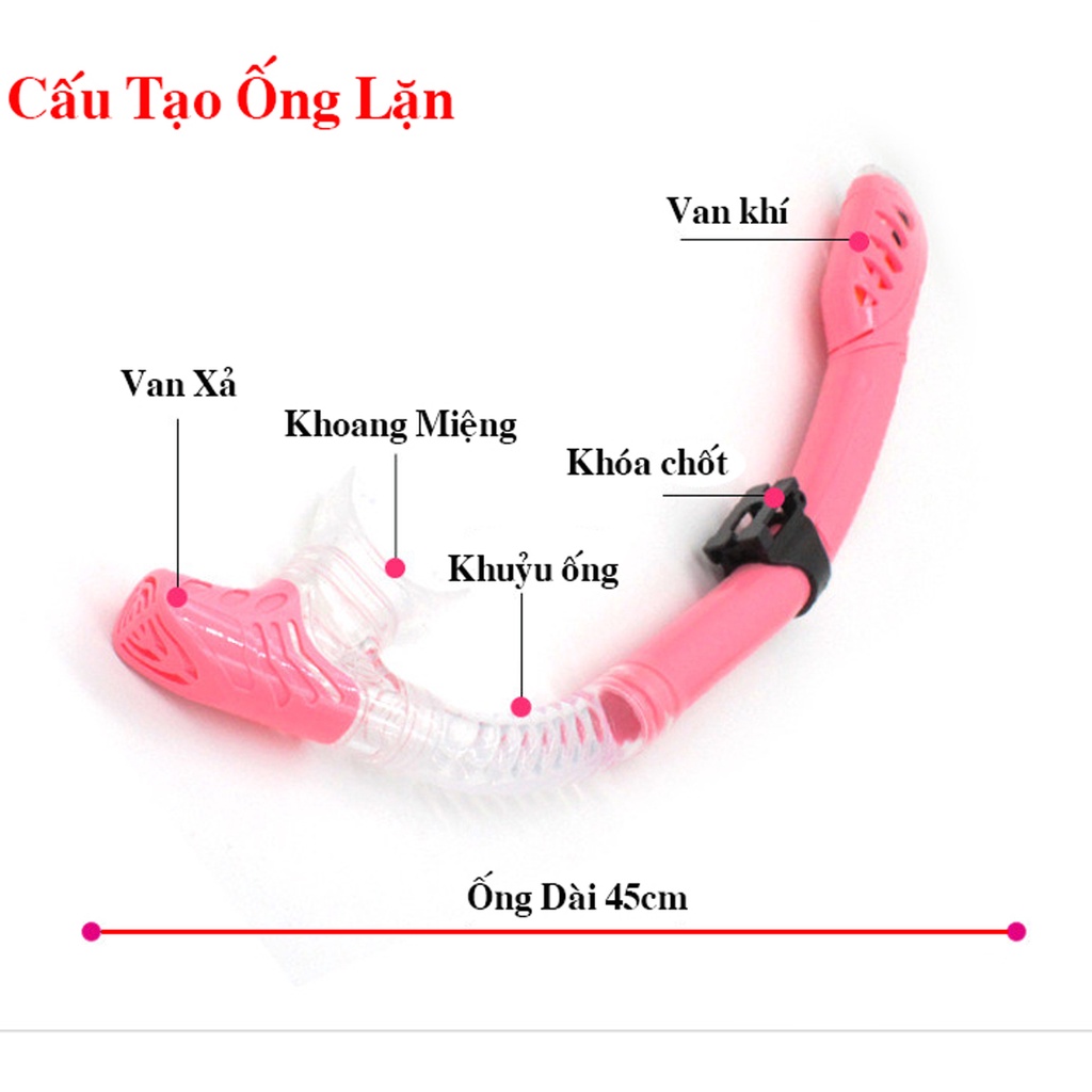 Mặt Nạ Lặn Kèm Ống Thở Lặn Biển Ngăn Nước Cao Cấp – Mặt Kính Cường Lực Chống Mờ Cao Cấp Chính Hãng miDoctor
