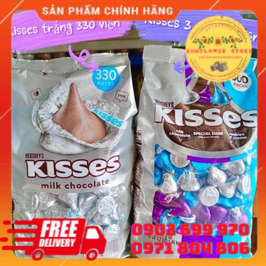 Hàng mỹsocola kisses hersshey s kissses assorted chocolate 300 vên 1.45kg - ảnh sản phẩm 1