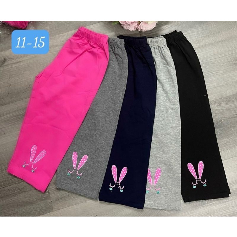 Quần legging lửng bé gái size đại chất cotton co dãn đẹp mát