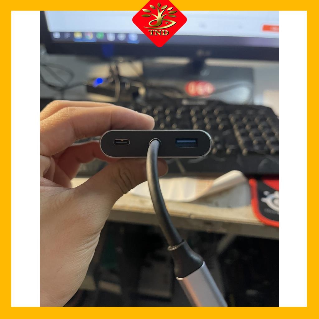 Cáp chuyển đổi USB Type C to HDMI + VGA + USB 3.0 + USB C 4in1 dùng cho Macbook, Samsung DEX