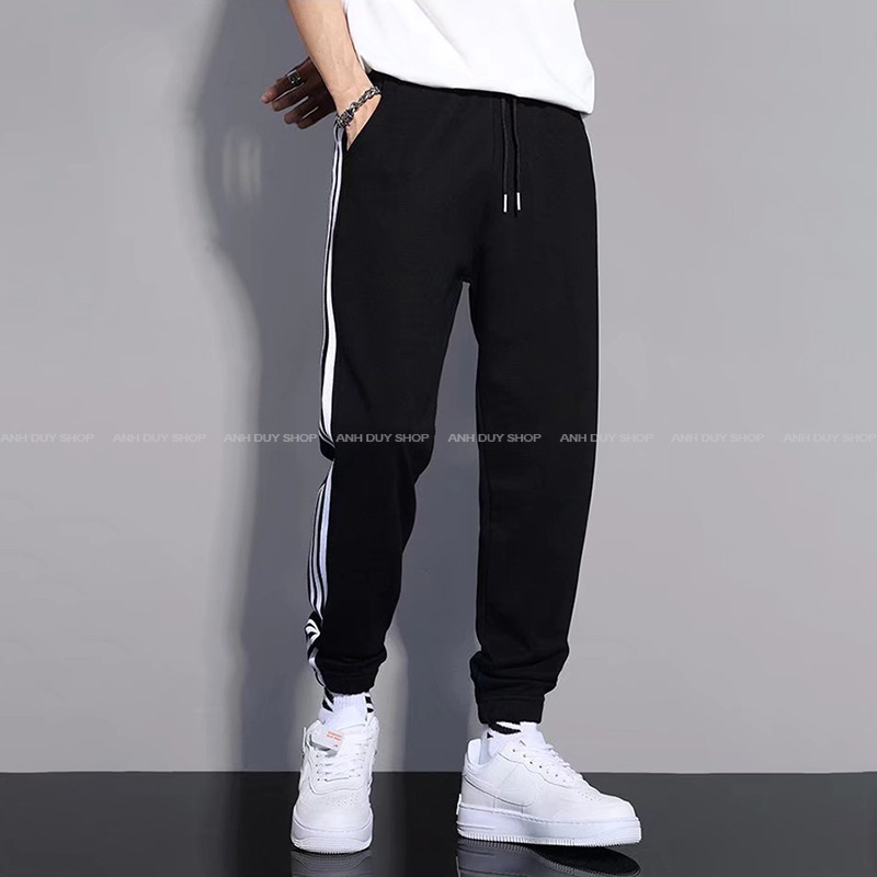 Quần Jogger Nam Nữ 3 Sọc Thun Poly Phong Cách Thể Dục Thể Thao Năng Động Cá Tính Unisex ANH DUY SHOP JGV23