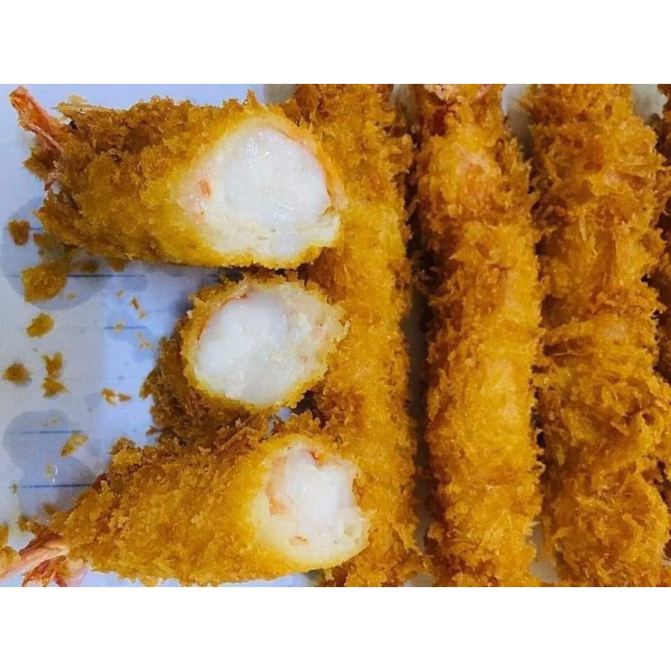 Tôm xù tempura hàng xuất hàn khay 10 con hàng to vip