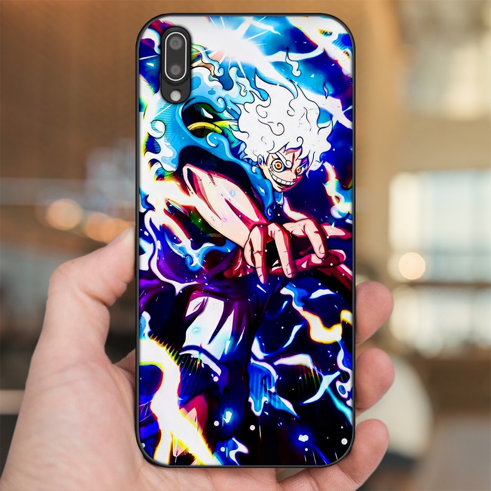 Ốp lưng Vivo Y93 viền đen in hình Luffy One Piece