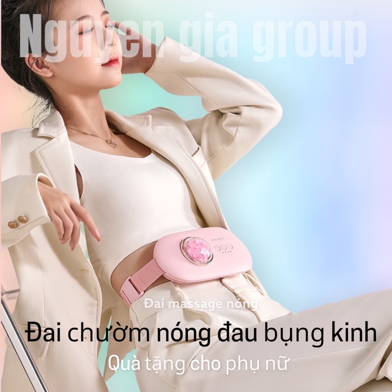Đai massage bụng nóng giảm mỡ- Đai chườm nóng đau bụng kinh tại Nguyễn Gia group Cao Đạt