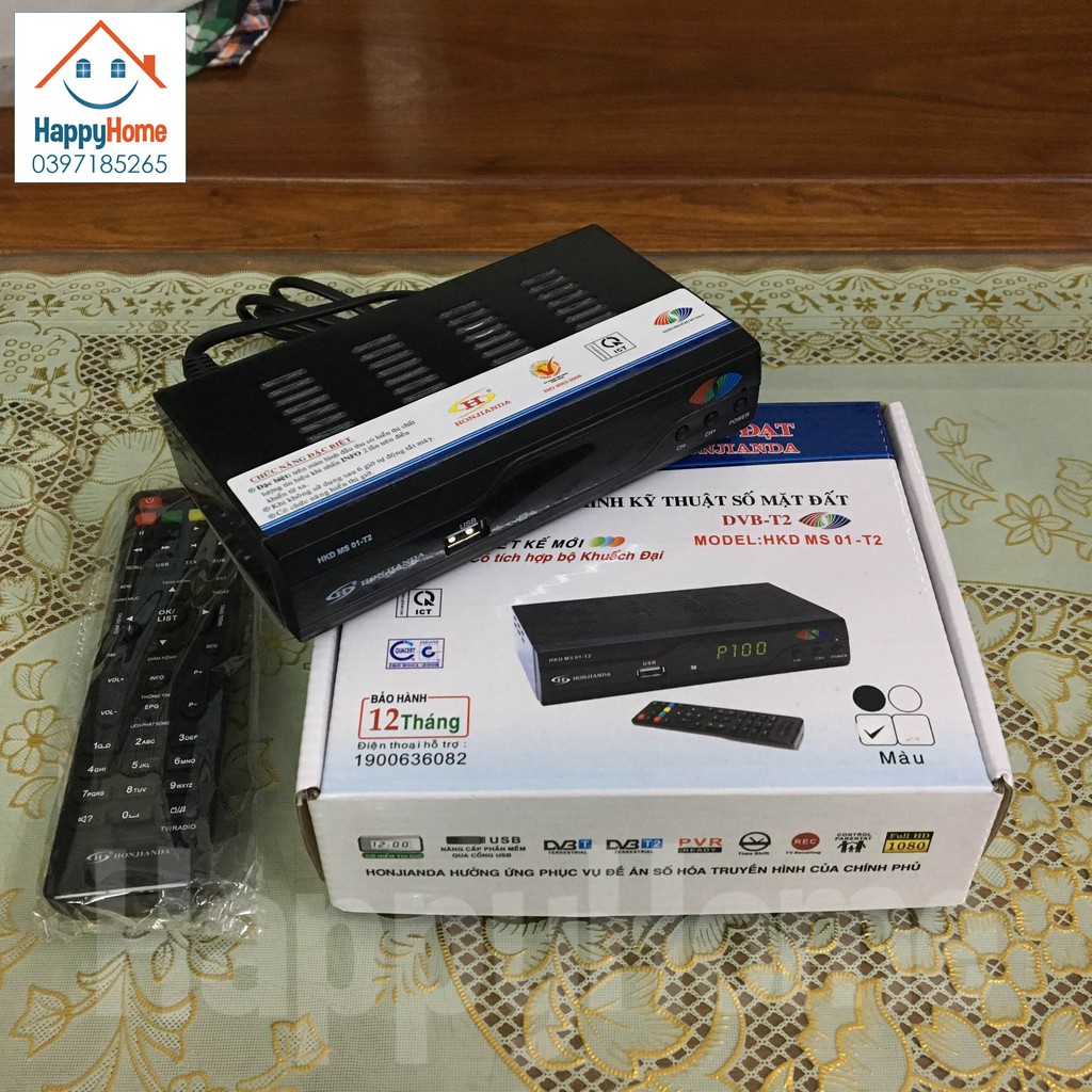 [Combo] Anten và Đầu Thu Số 72 Kênh DVB - T2 Đã Dò Sẵn Đủ Kênh