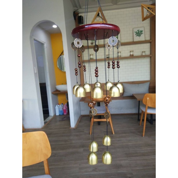 chuông gió phong thủy may mắn 18 quả chuông hợp mệnh KIm.