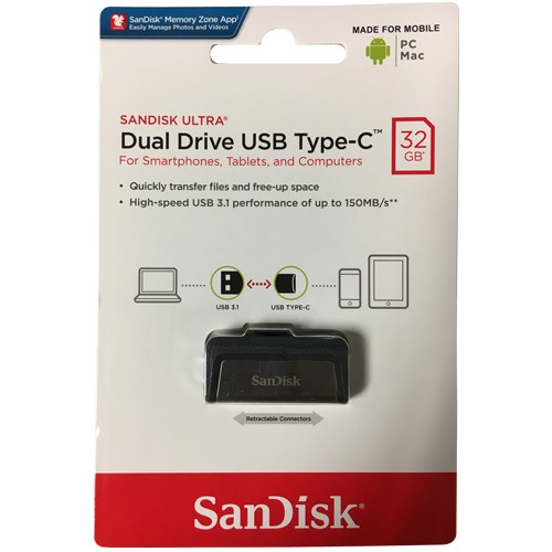 USB OTG SanDisk Ultra Dual Type-C 16GB-32G-64GB | BigBuy360 - bigbuy360.vn