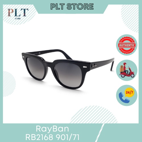 Kính mắt nữ Rayban Meteor Classic RB2168 901/71 (50-20-150) viền đen, mắt xám Full Box