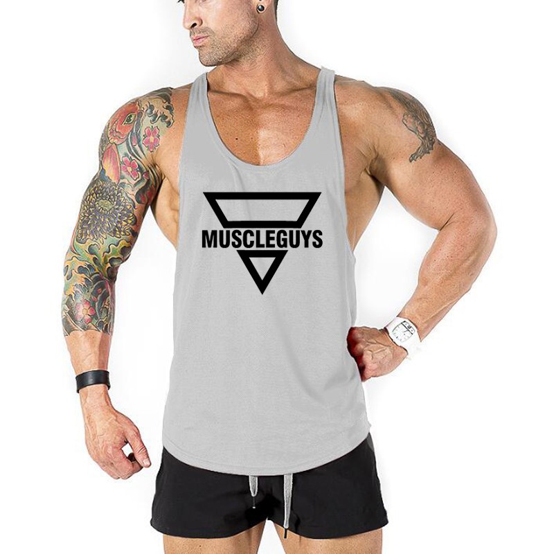 Áo thun sát nách cổ tròn phong cách thể thao năng động cho nam