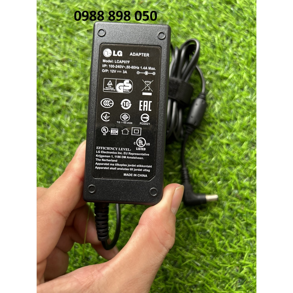 adapter nguồn 12v 3a LG cho màn hình máy tính