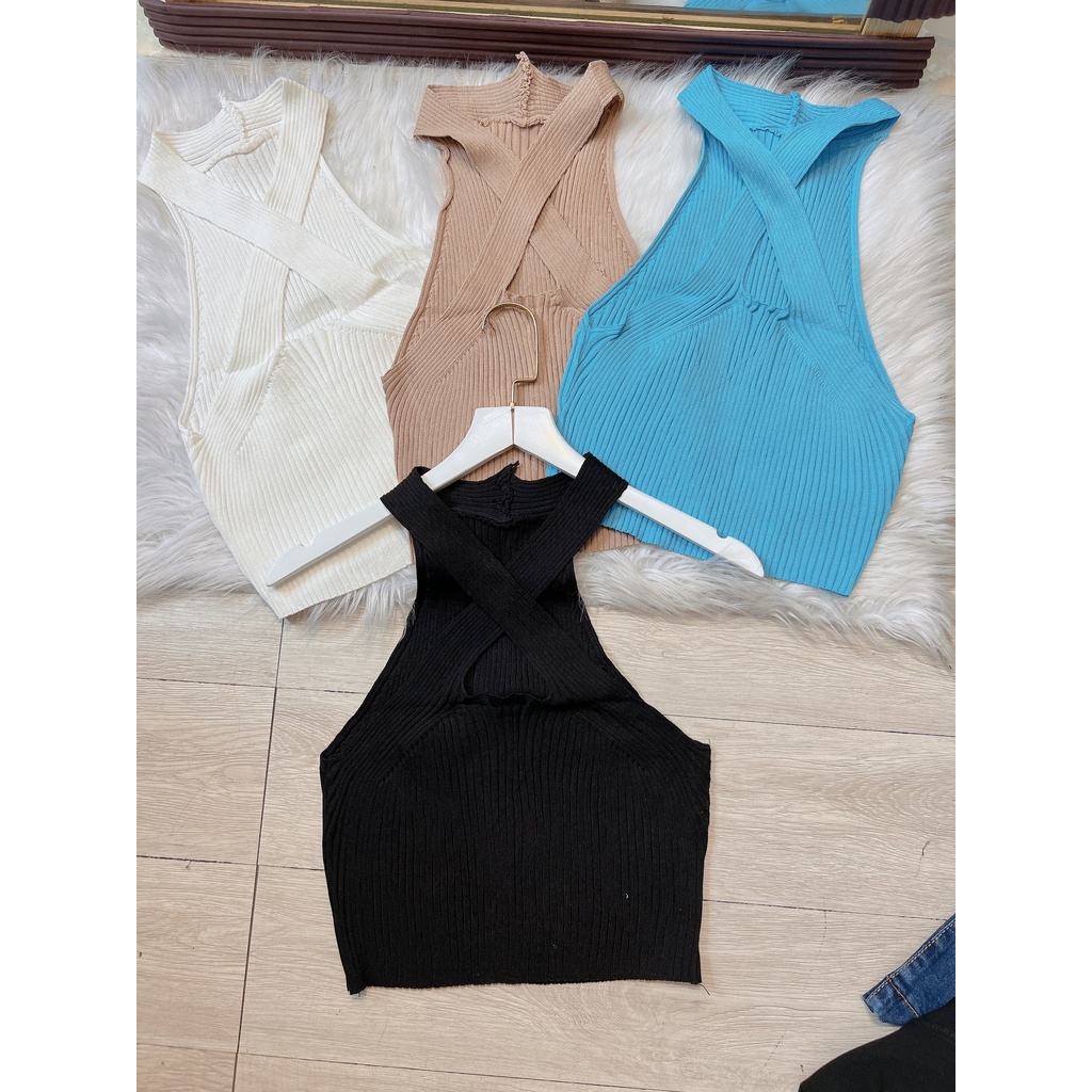 áo len hai dây cổ chéo big size