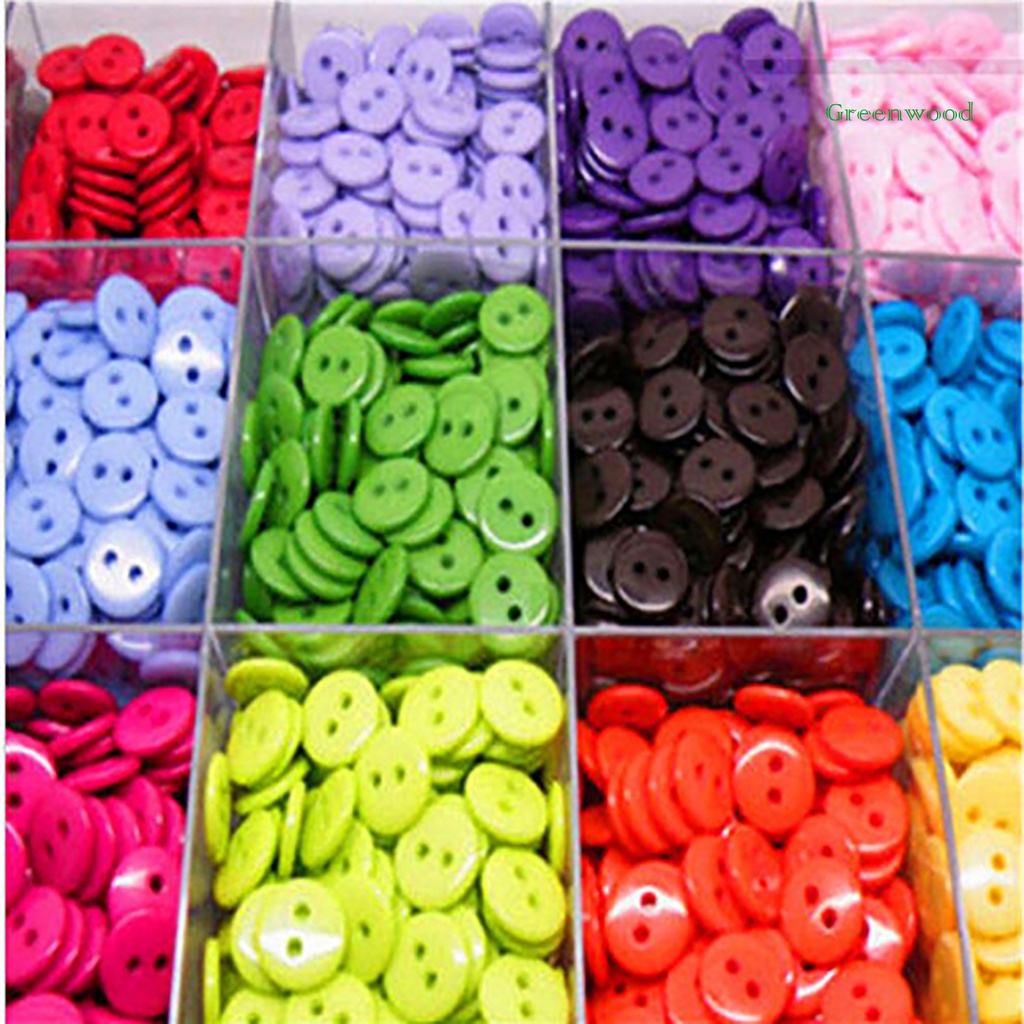 Set 100 Nút Áo Tròn Nhiều Màu Sắc
