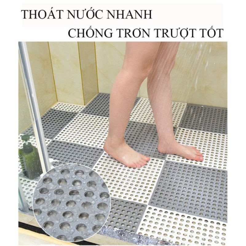 [ FREE SHIP] Thảm nhựa ghép kháng khuẩn,chống trơn,Trượt kích thước 30*30cm sạch,thoáng mát,an toàn cho trẻ tránh va đập