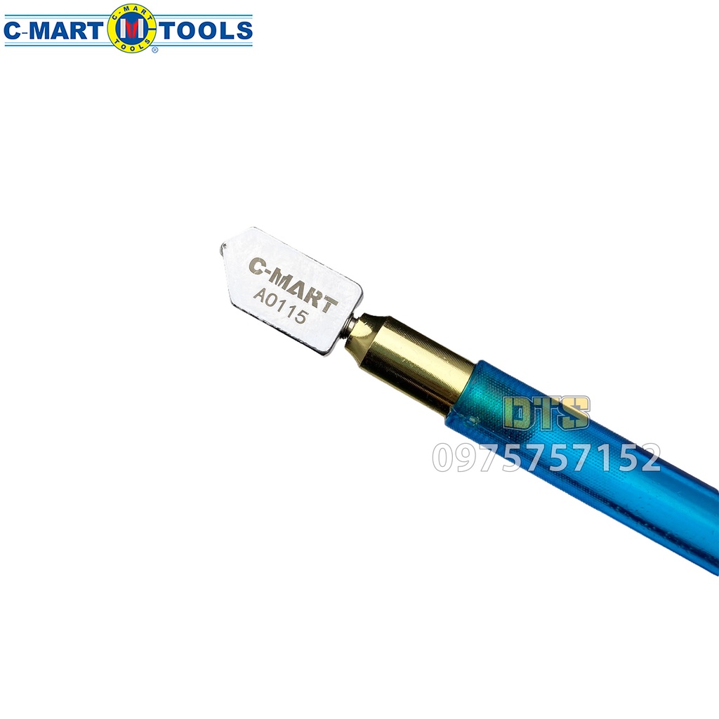 Dao cắt kính tự động cấp dầu C-Mart A0115 2-19mm, dao cắt kiếng đa năng cắt thuỷ tinh, gạch men đầu xoay 360°
