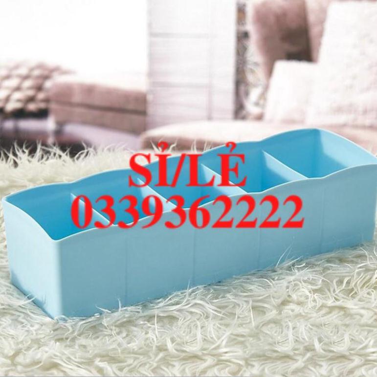 [ COCOLOVE ] Hộp đựng tất, đồ lót, phụ kiện 5 ngăn bằng nhựa  HAIANHSHOP