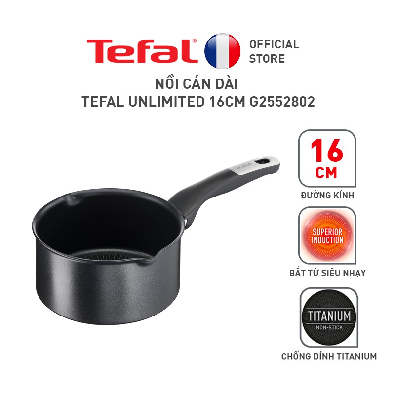 [Mã LIFETF154 giảm 12% đơn 350K] Nồi cán dài/ quánh Tefal Unlimited 16cm