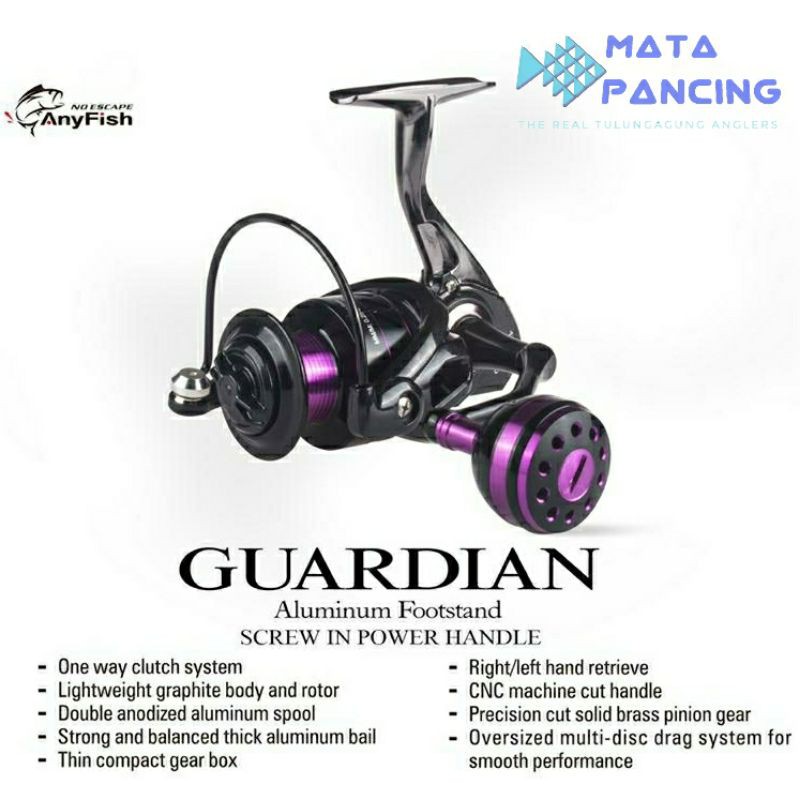 Máy Câu Cá Any Fishing Guardian Spinning Reel 1000 2000 3000 4000 6000 Hp-X Power Handle