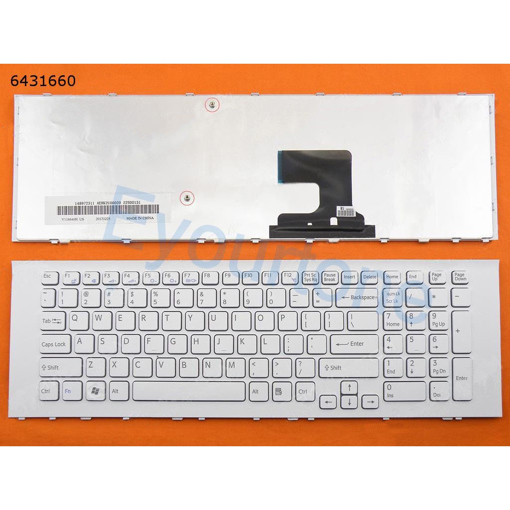 (KEYBOARD) BÀN PHÍM LAPTOP SONY EJ dùng cho VGN-EJ VPCEJ