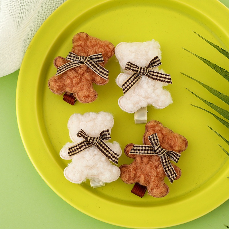 Kẹp Tóc Hình Gấu Hoạt Hình Dễ Thương Cho Bé Gái