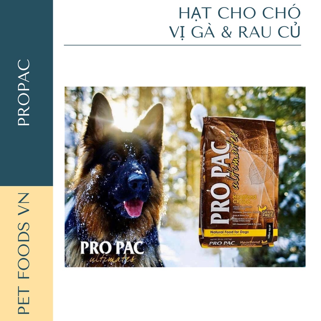 Hạt cho chó PROPAC Heartland Choice 12kg vị Gà &amp; Rau Củ