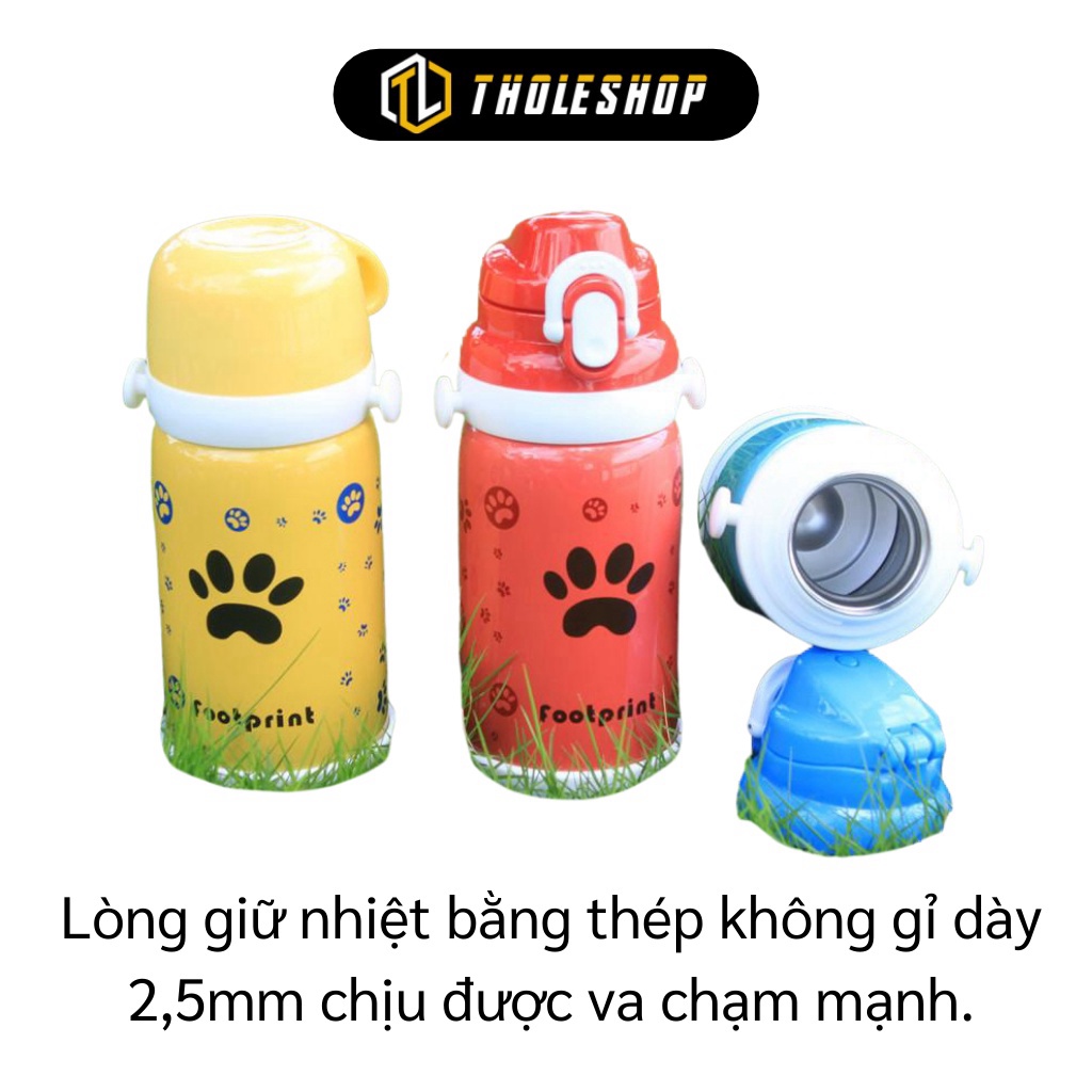 Bình nước giữ nhiệt   GIÁ VỐN]  Bình giữ nhiệt cho bé hình bàn chân chó 600ml - Bình nước giữ nhiệt đáng yêu cho bé 80