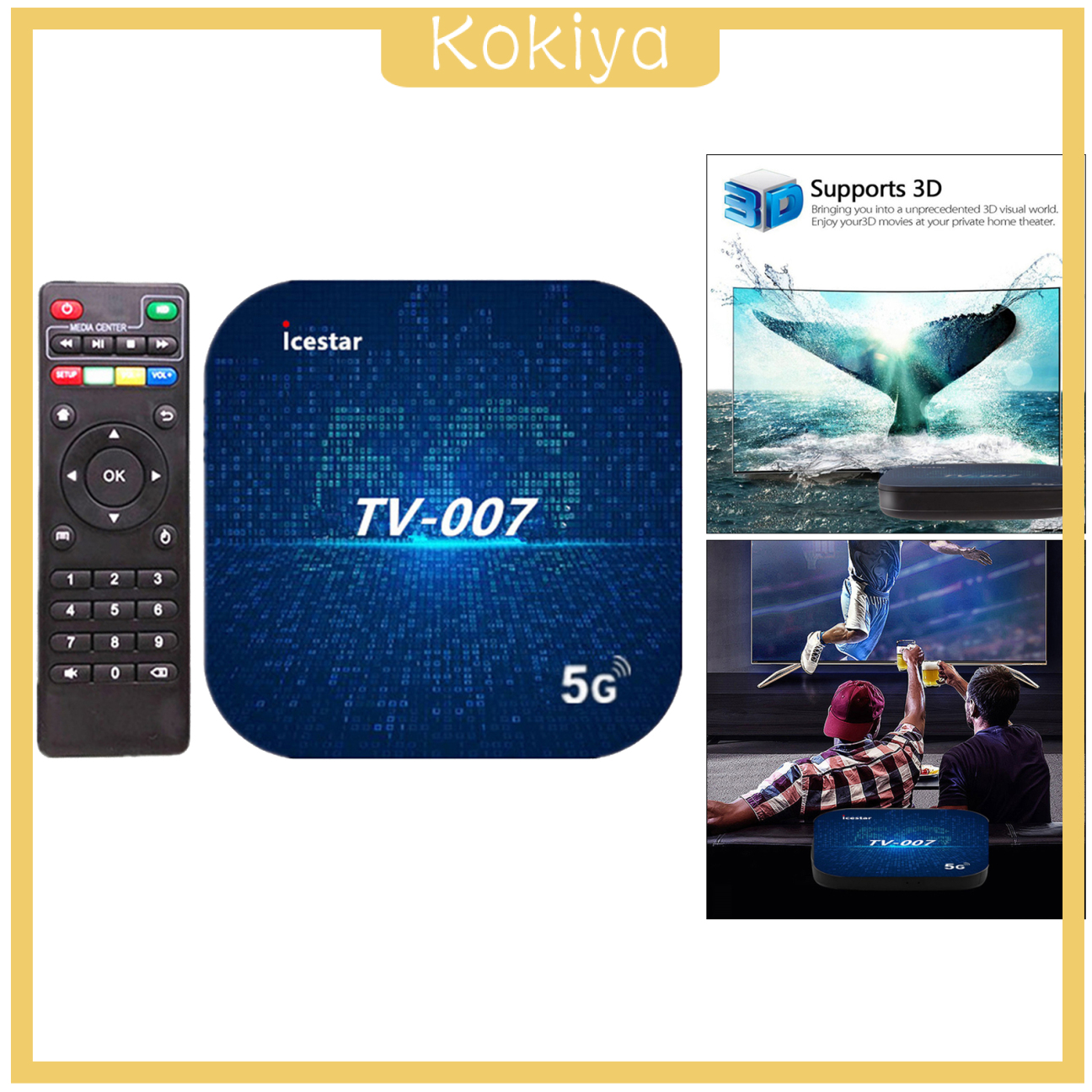 [KOKIYA]Smart Android 9.0 TV Box Android Box 5G Dual WiFi BT HDMI 2.0 Remote Control