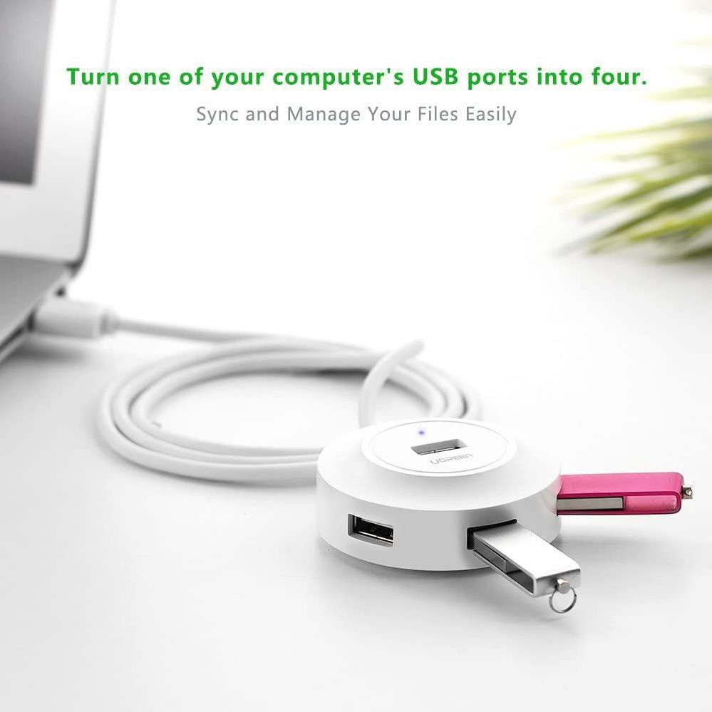 HUB chia cổng usb  2.0 thành 4 cổng tốc độ ổn định ( Hàng chính hãng Ugreen 20270)