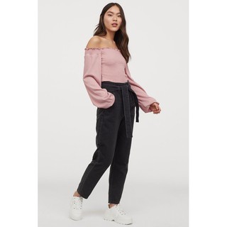 Áo trễ vai H&M auth vợt sale size S