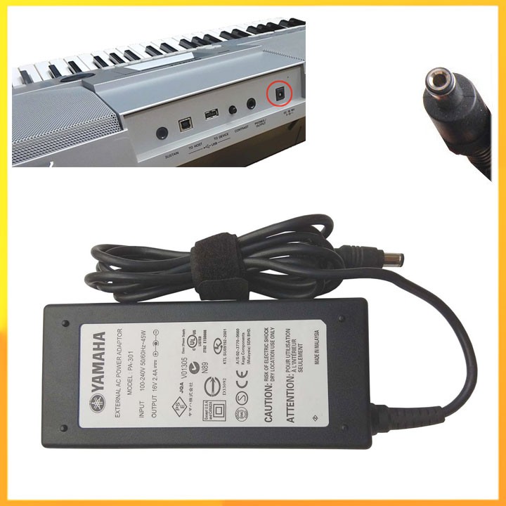 Adapter nguồn 16v cho đàn Yamaha PSR-S500