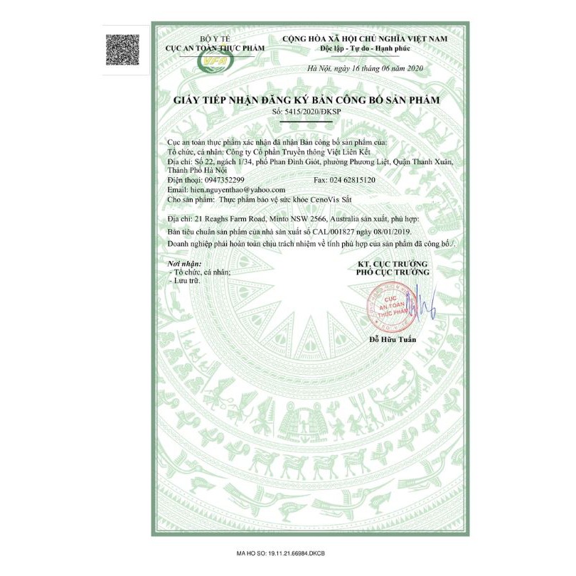 Viên bổ sung sắt Cenovis Iron Plus